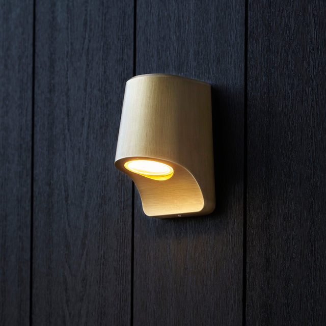 Amos Poseidon Outdoor Wall Light Brushed Gold –  from Amos Lighting + Home