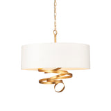 Amos Senna Pendant Gold Leaf & Ivory Cotton –  from Amos Lighting + Home