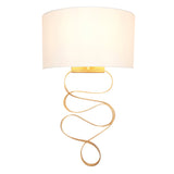 Amos Sennan Wall Light Gold Leaf & Ivory Cotton –  from Amos Lighting + Home