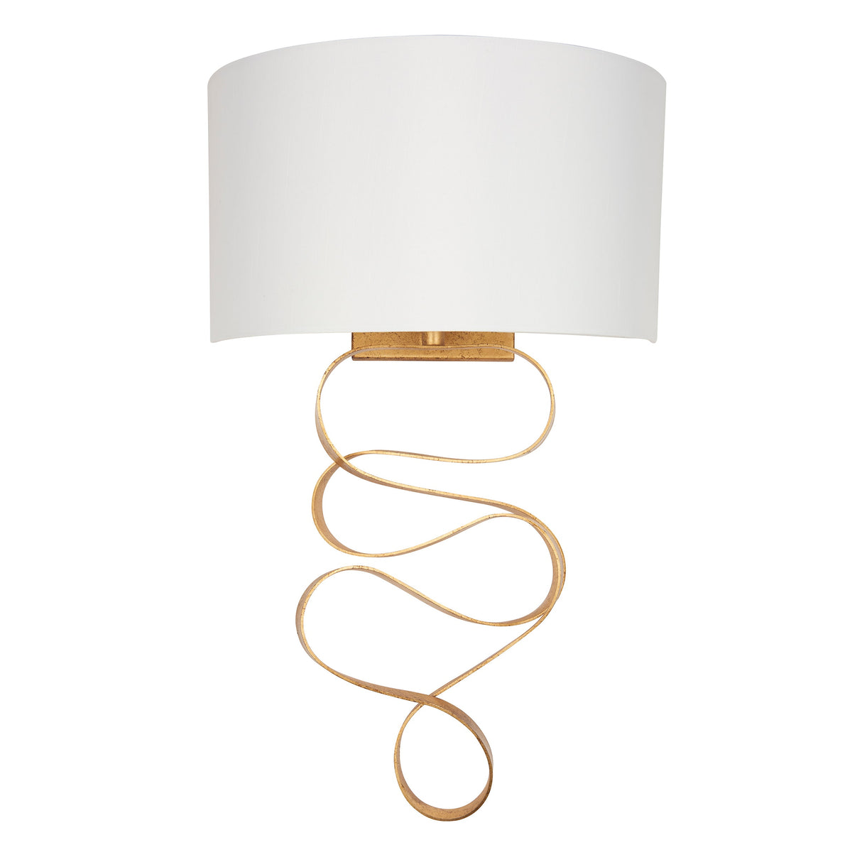 Amos Sennan Wall Light Gold Leaf & Ivory Cotton –  from Amos Lighting + Home