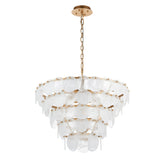 Amos Southgate Chandelier Antique Gold & White –  from Amos Lighting + Home