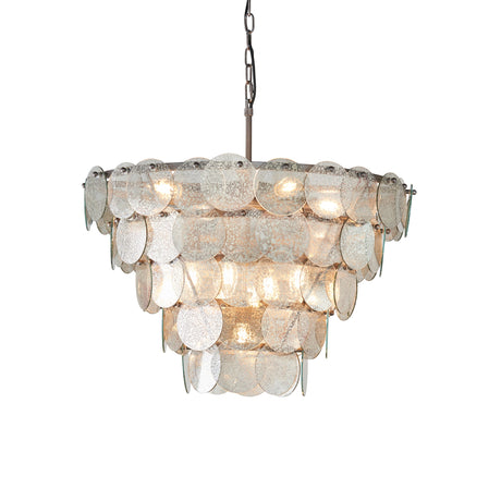 Amos Southgate Chandelier Antique Silver & Mercury Glass –  from Amos Lighting + Home