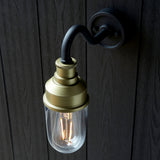 Amos Tethys Outdoor Wall Light Matt Black & Brushed Gold –  from Amos Lighting + Home