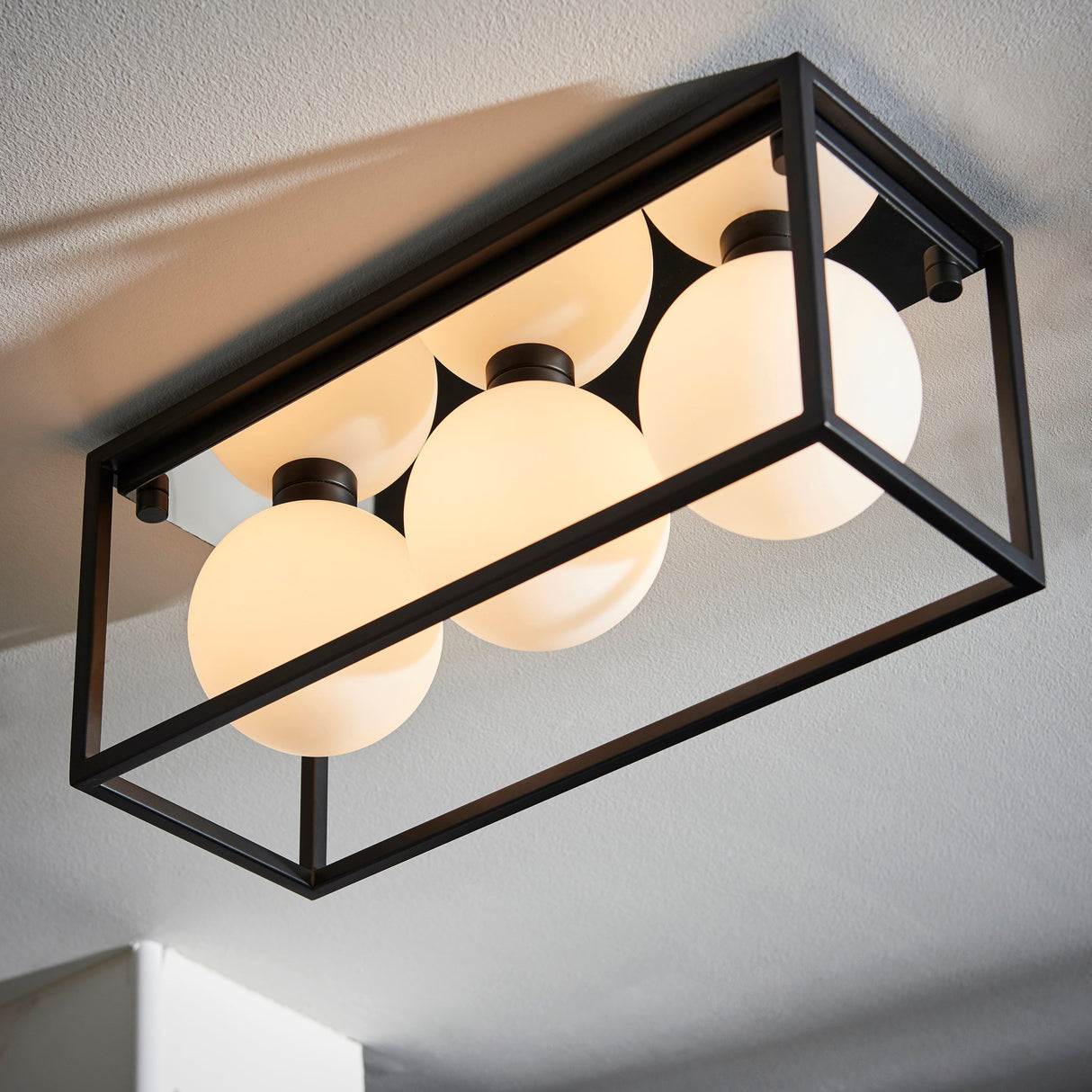 Amos Triton 3 Bathroom Ceiling Light Matt Black –  from Amos Lighting + Home