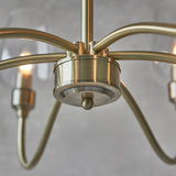 Amos Turret 6 Arm Chandelier Antique Brass –  from Amos Lighting + Home