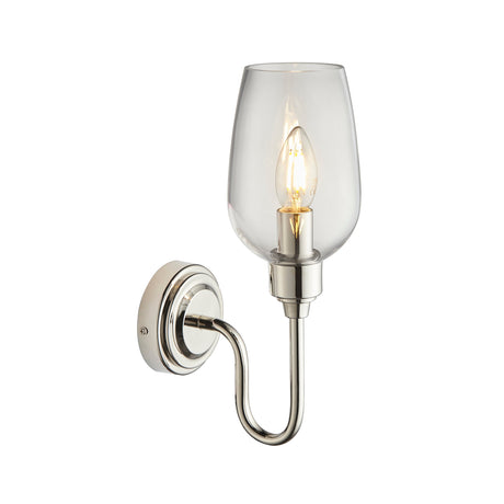 Amos Turret Single Wall Light Polished Nickel –  from Amos Lighting + Home