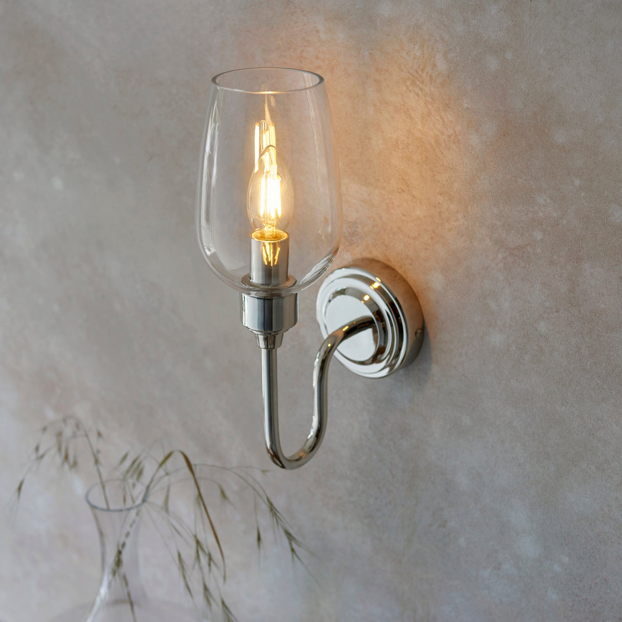 Amos Turret Single Wall Light Polished Nickel –  from Amos Lighting + Home