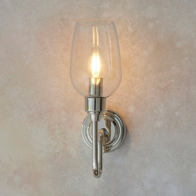 Amos Turret Single Wall Light Polished Nickel –  from Amos Lighting + Home