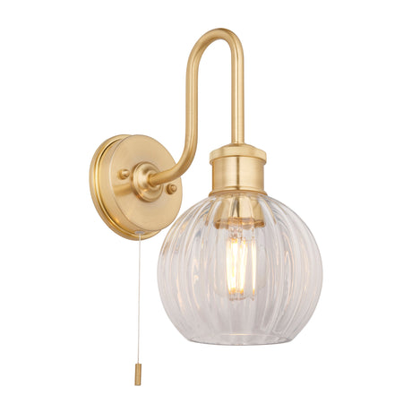 Amos Umber Bathroom Wall Light Satin Brass –  from Amos Lighting + Home