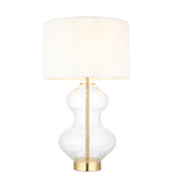 Amos Waist Table Lamp Satin Brass with Shade –  from Amos Lighting + Home