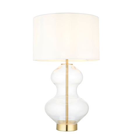 Amos Waist Table Lamp Satin Brass with Shade –  from Amos Lighting + Home