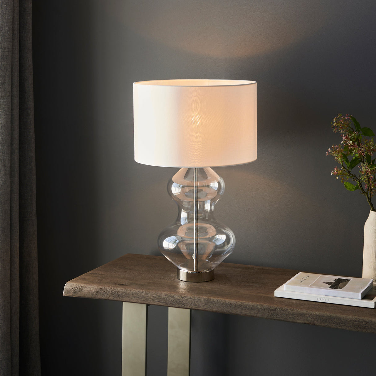 Amos Waist Table Lamp Satin Brass with Shade –  from Amos Lighting + Home