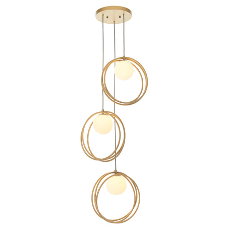 Amos Warhol 3 Light Cluster Pendant Brushed Gold –  from Amos Lighting + Home