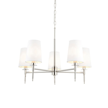 Amos Westminster 5 Light Chandelier Bright Nickel –  from Amos Lighting + Home