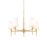 Amos Westminster 5 Light Chandelier Satin Brass –  from Amos Lighting + Home