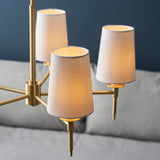 Amos Westminster 5 Light Chandelier Satin Brass –  from Amos Lighting + Home