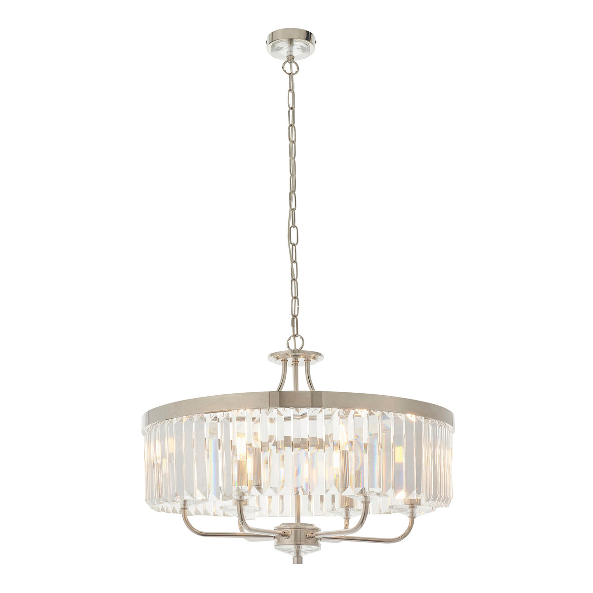 Amos Windsor Chandelier Bright Nickel –  from Amos Lighting + Home