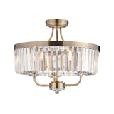 Amos Windsor Flush Chandelier Antique Brass –  from Amos Lighting + Home