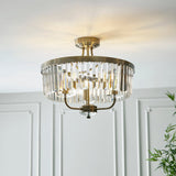 Amos Windsor Flush Chandelier Antique Brass –  from Amos Lighting + Home