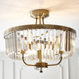 Amos Windsor Flush Chandelier Antique Brass –  from Amos Lighting + Home