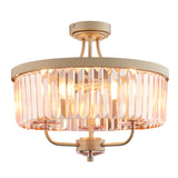 Amos Windsor Flush Chandelier Champagne & Rose Pink –  from Amos Lighting + Home