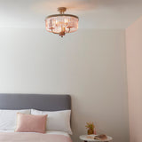 Amos Windsor Flush Chandelier Champagne & Rose Pink –  from Amos Lighting + Home