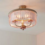 Amos Windsor Flush Chandelier Champagne & Rose Pink –  from Amos Lighting + Home