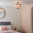 Amos Windsor Flush Chandelier Champagne & Rose Pink –  from Amos Lighting + Home