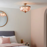 Amos Windsor Flush Chandelier Champagne & Rose Pink –  from Amos Lighting + Home