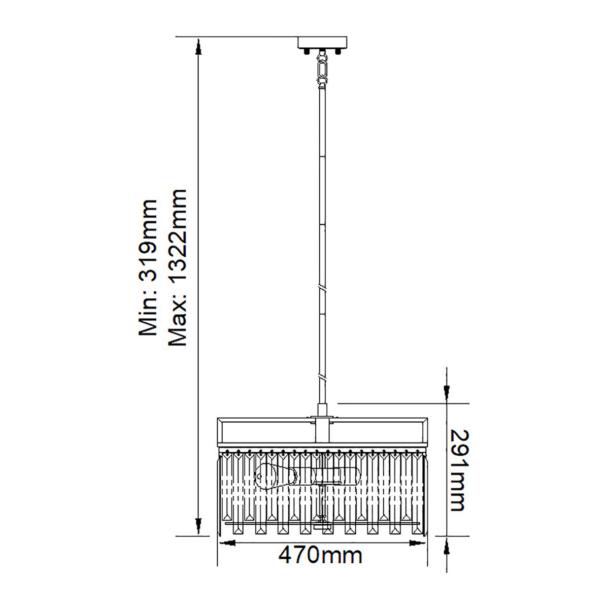 Elstead Aries 4 Light Large Chandelier