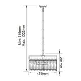 Elstead Aries 4 Light Large Chandelier