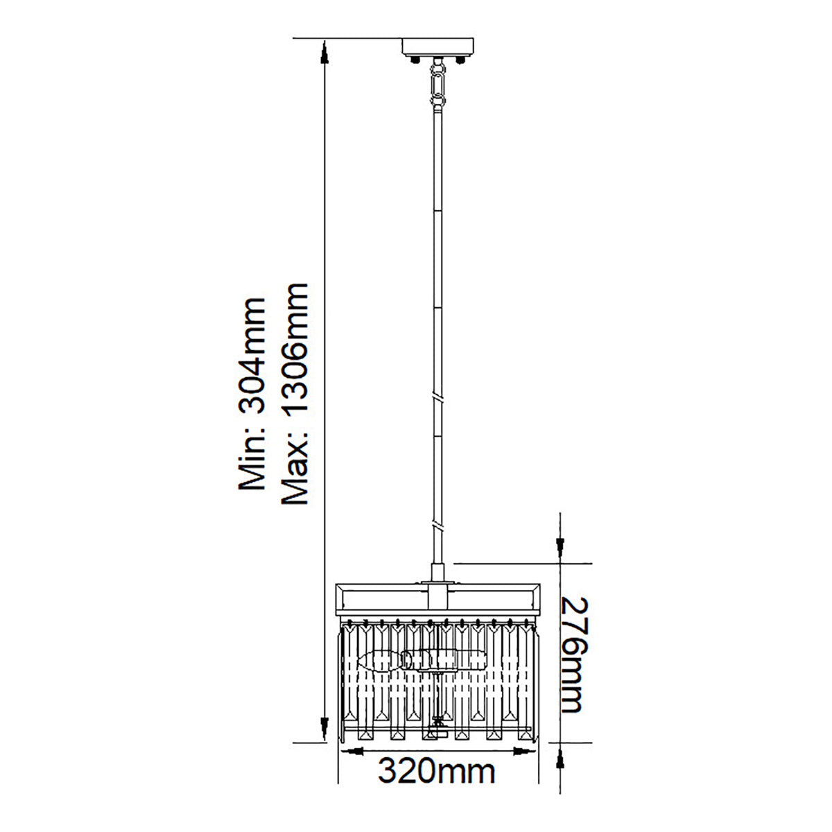 Elstead Aries 4 Light Small Chandelier