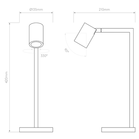 Astro Ascoli Reading Desk Lamp Matt Black  – from Amos Lighting + Home