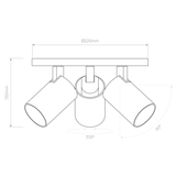 Astro Ascoli Triple Round Spotlight Bronze  – from Amos Lighting + Home