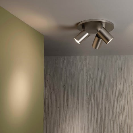 Astro Ascoli Triple Round Spotlight Matt Nickel –  from Amos Lighting + Home