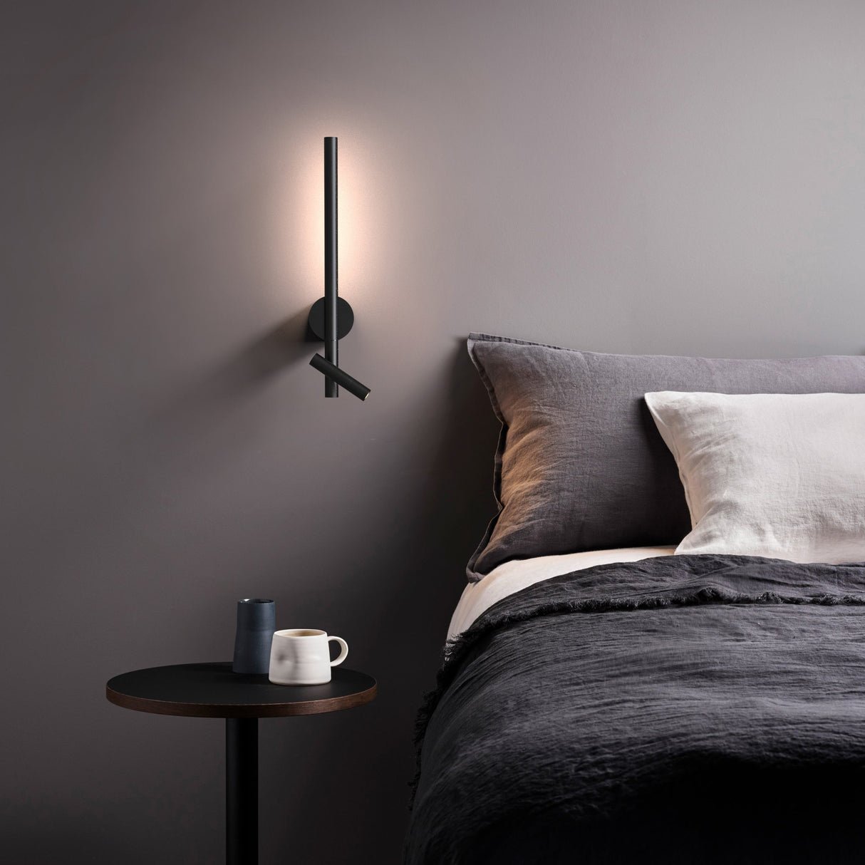 Astro Baton Bedside Reader LED Matt Black –  from Amos Lighting + Home