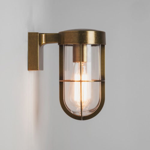 Astro Cabin Wall Light, Antique Brass IP44 –  from Amos Lighting + Home