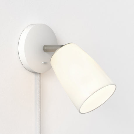 Astro Carlton Switched Wall Light Plug-In Porcelain –  from Amos Lighting + Home