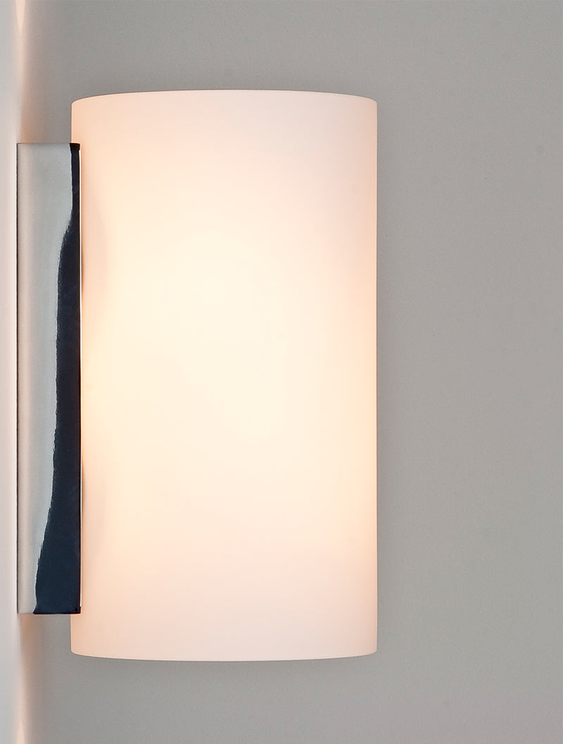 Astro Cyl 200 Wall Light Opal Glass & Chrome –  from Amos Lighting + Home