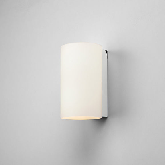 Astro Cyl 200 Wall Light Opal Glass & Chrome –  from Amos Lighting + Home