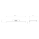 Astro Goya 760 LED Picture Light, Brushed Nickel  – from Amos Lighting + Home