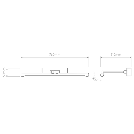 Astro Goya 760 LED Picture Light, Polished Chrome  – from Amos Lighting + Home