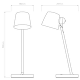 Astro Imari Desk Lamp Matt Nickel  – from Amos Lighting + Home