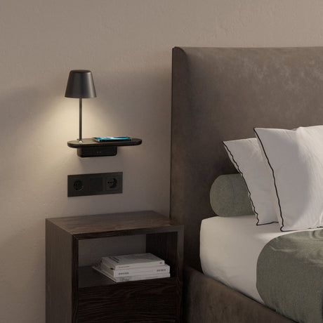 Astro Ito Wall Mounted Bedside Lamp with USB Matt Black –  from Amos Lighting + Home