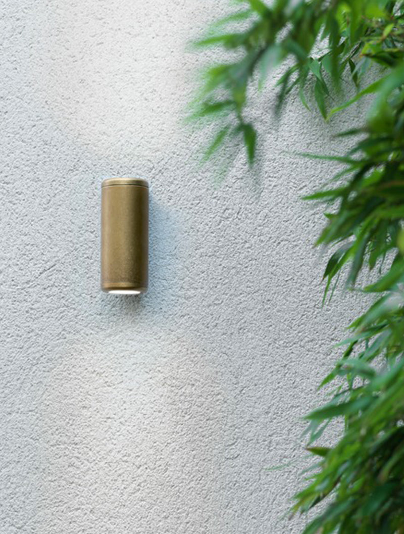 Astro Jura Twin Outdoor Wall Light, Brass IP44 –  from Amos Lighting + Home