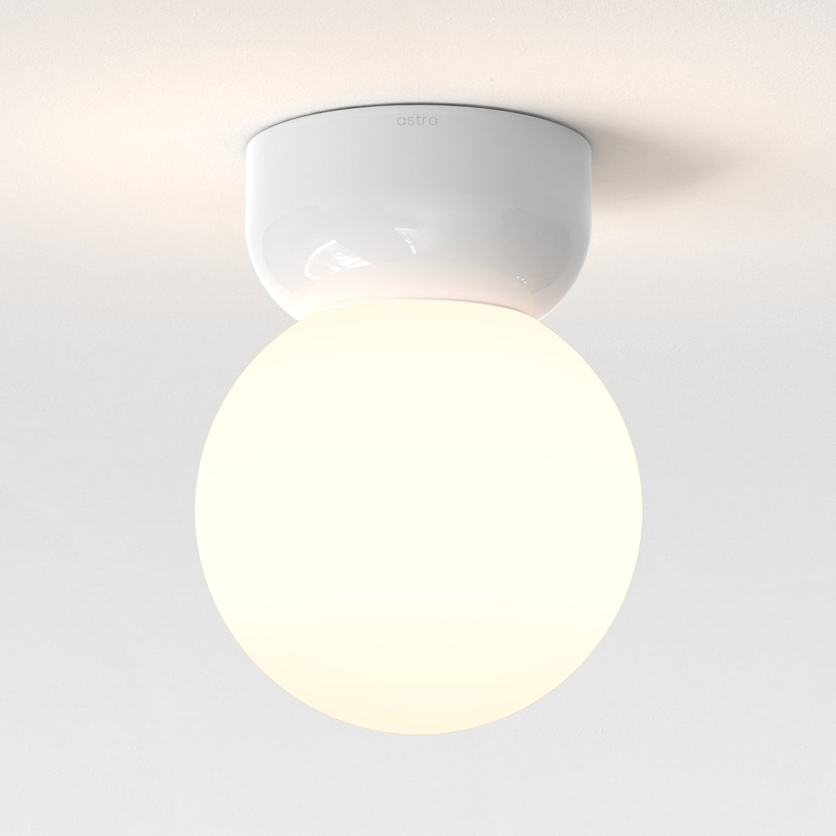 Astro Lyra 180 Bathroom Ceiling Light Gloss Glaze White –  from Amos Lighting + Home