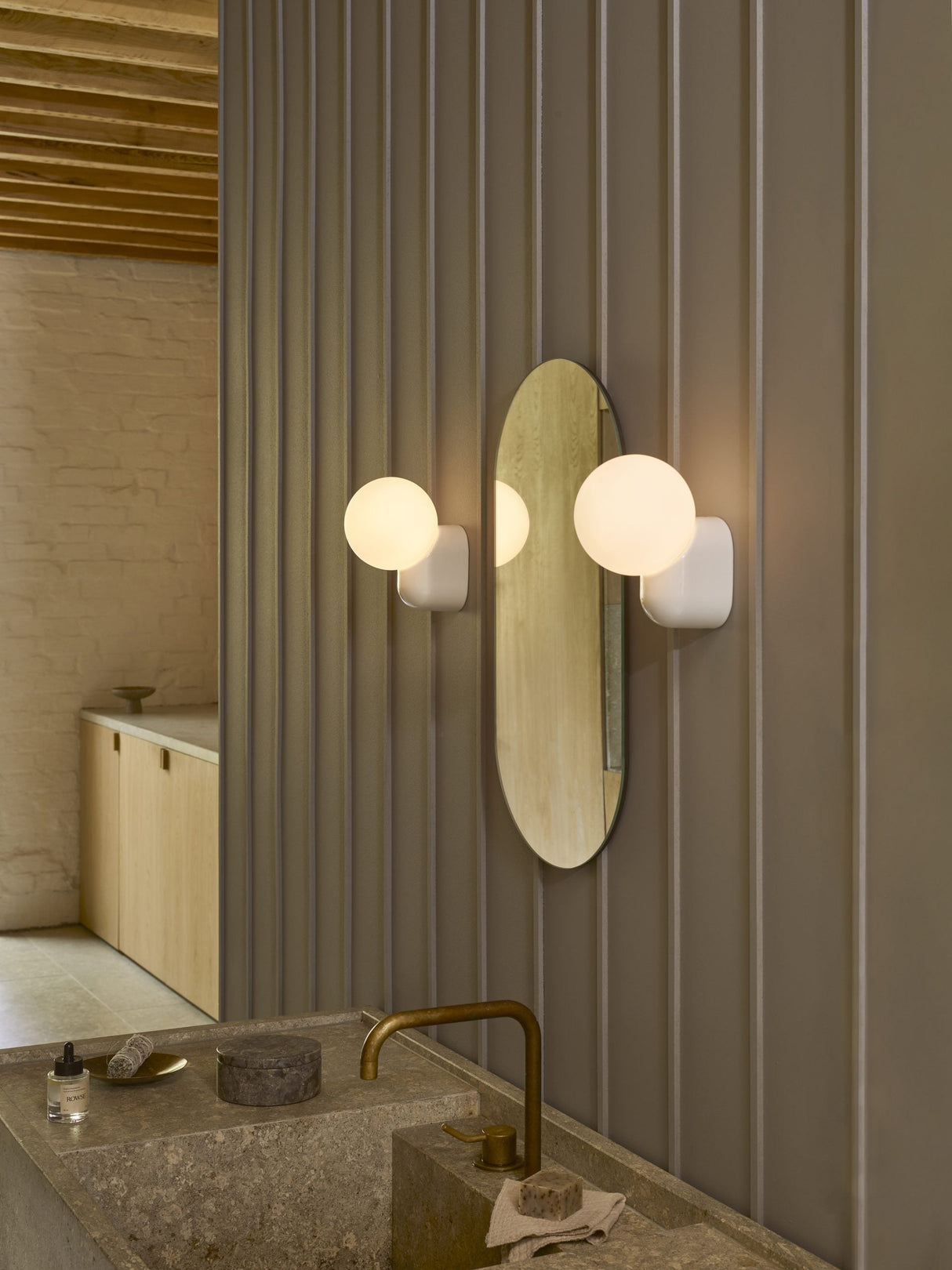 Astro Lyra Bathroom Wall Light Single Gloss Glaze White –  from Amos Lighting + Home