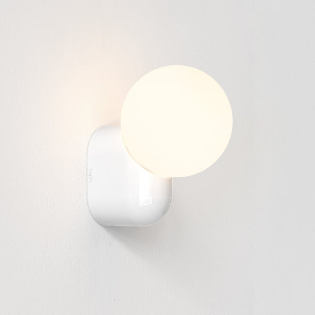 Astro Lyra Bathroom Wall Light Single Gloss Glaze White –  from Amos Lighting + Home