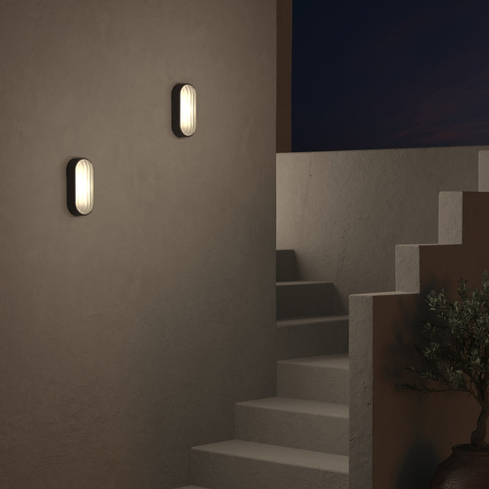 Astro Montreal Outdoor Wall Light Oval Black –  from Amos Lighting + Home