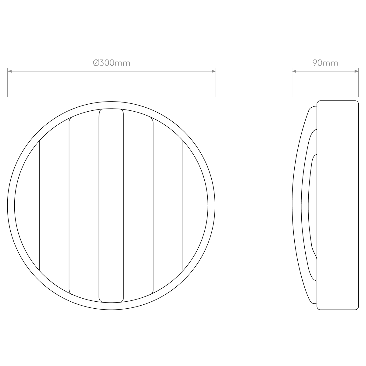 Astro Montreal Outdoor Wall Light Round 300 Coastal Stainless Steel  – from Amos Lighting + Home